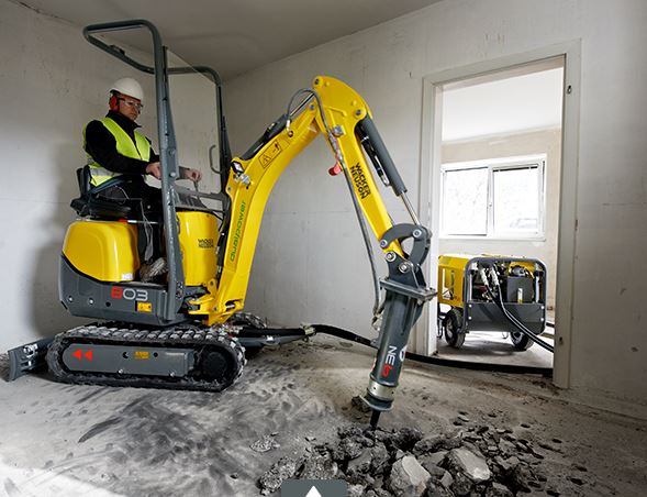 Gravemaskin belter diesel/elektrisk <1,0 tonn